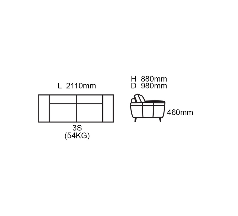 Asher 3 Seater